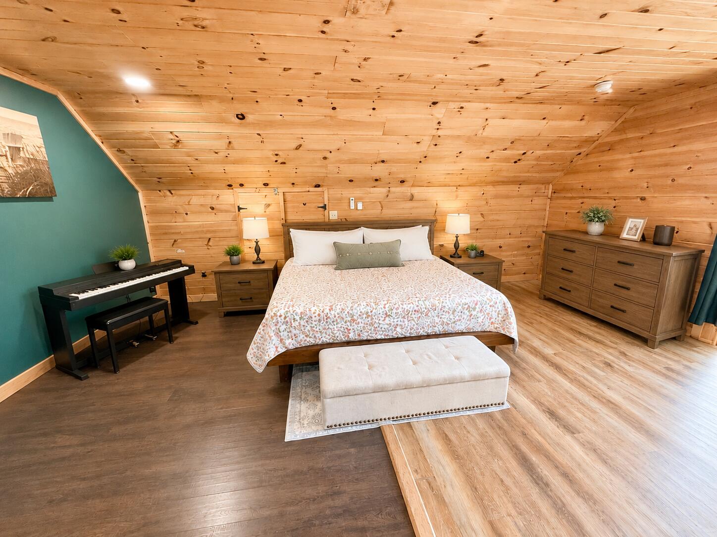 967 Newbury Neck Road Surry, ME 04684 - Photo 21 of 46 Upstairs primaty suite virtually staged