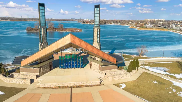 a ocean view with beach