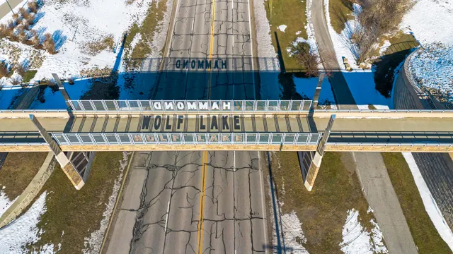 a view of a room with windows