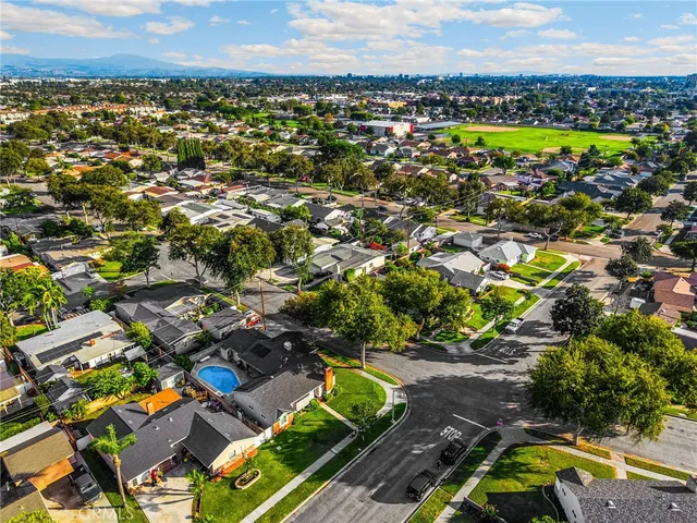 an aerial view of multiple house