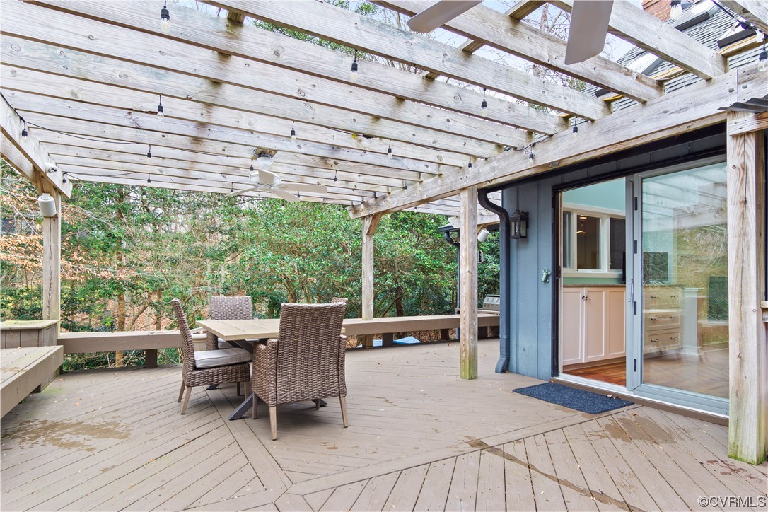 103 Overlook Drive Williamsburg, VA 23185 - Photo 40 of 50 a roof deck with table and chairs and wooden floor