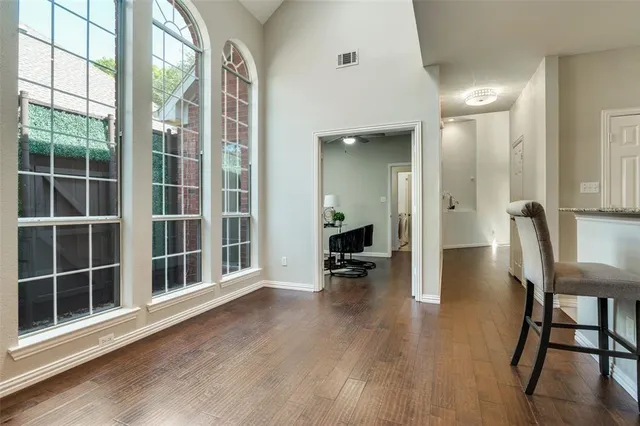 a view of livingroom with furniture and wooden floor