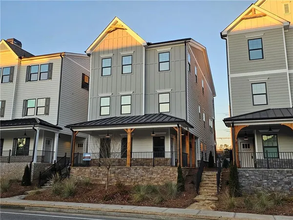 a front view of a house