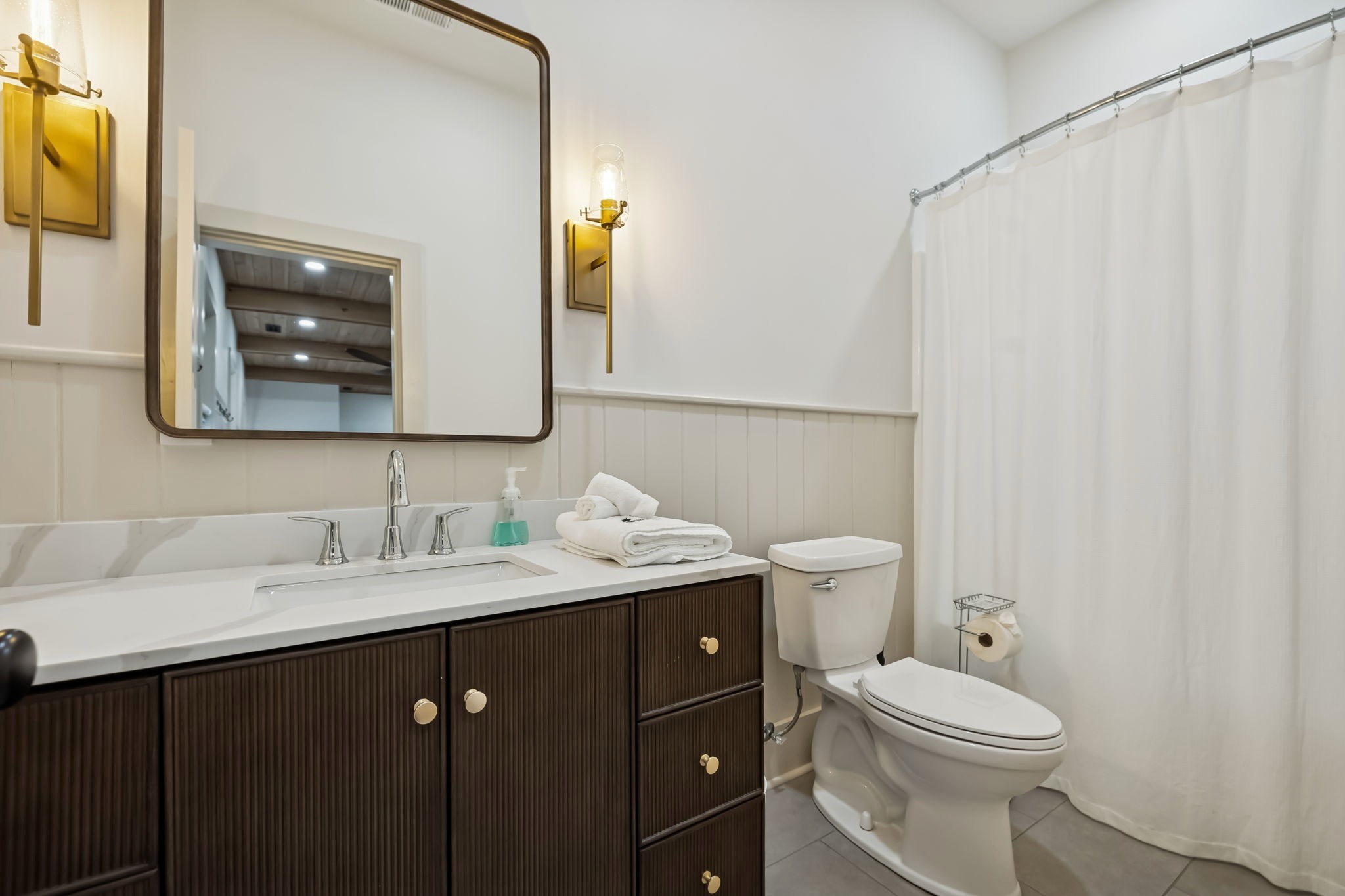3400 Allsboro Road Cherokee, AL 35616 - Photo 23 of 100 a bathroom with a granite countertop sink toilet and mirror