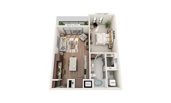 a picture of a room with a white wall