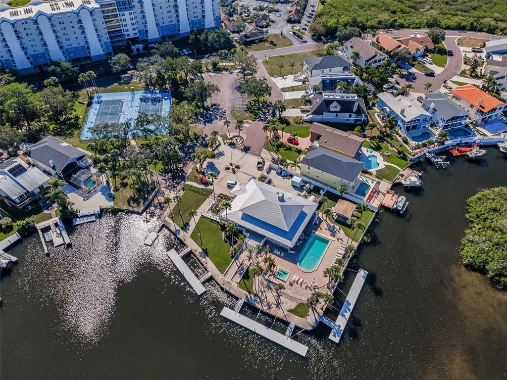 6009 Bayway Court New Port Richey, FL 34652 - Photo 82 of 93 an aerial view of a house with a yard pool patio and outdoor seating