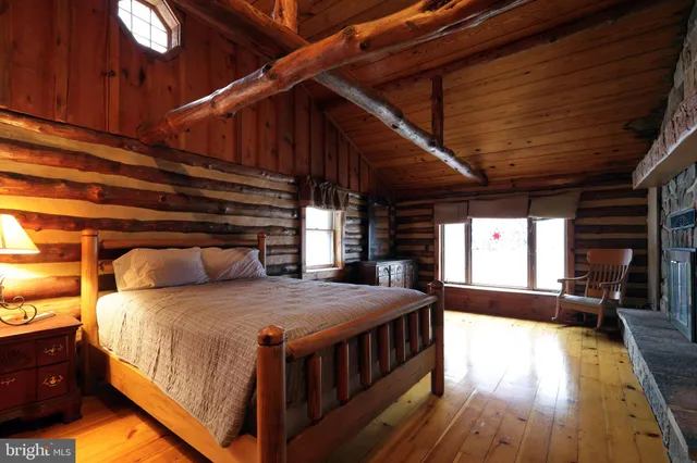 a view of a city with lush green forest