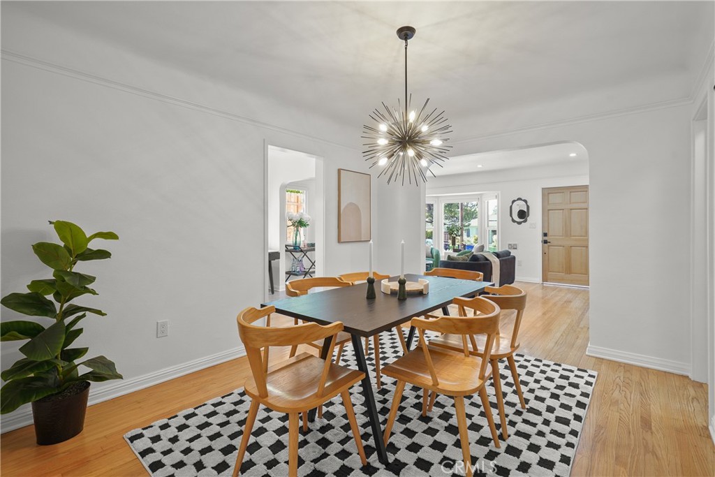 775 Morada Place Altadena, CA 91001 - Photo 6 of 24 a view of a dining room with furniture and chandelier