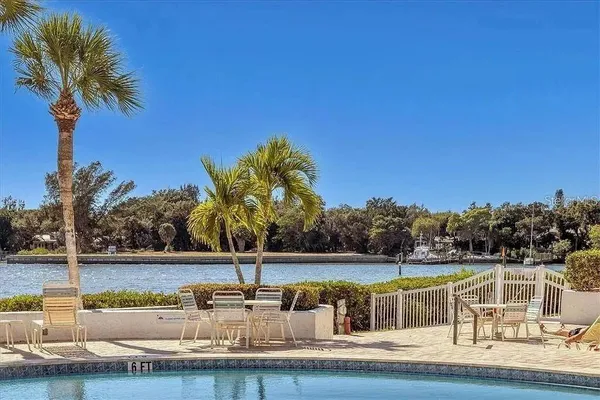 a view of a building with a yard