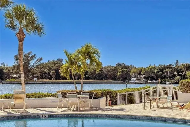 a view of a building with a yard