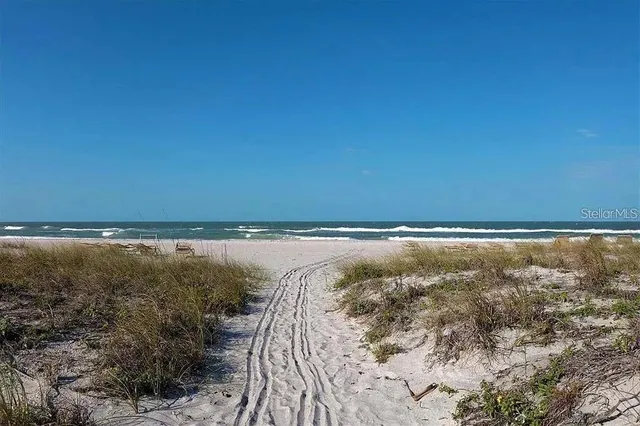 a view of a building with a patio