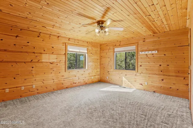 a view of a yard with plants and a bench