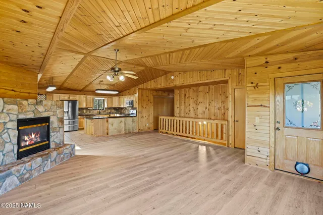 a view of a glass door with a from a window