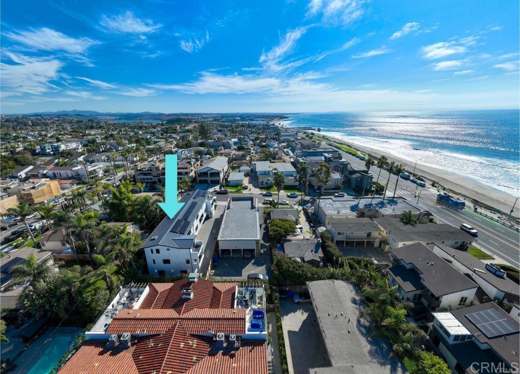 an aerial view of multiple house