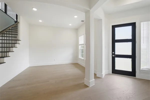 an empty room with a window