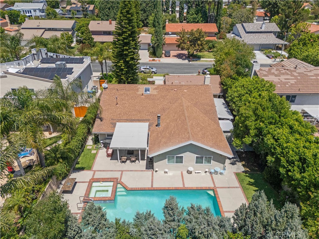 18770 Tribune Street Porter Ranch, CA 91326 - Photo 29 of 30 an aerial view of a house with a garden