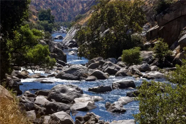 a view of a lake with a mountain