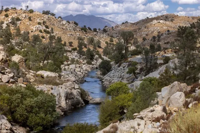 a view of a water fountain of the building