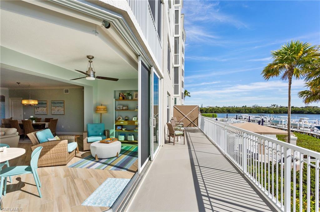 4975 Bonita Beach Road Southwest Bonita Springs, FL 34134 - Photo 10 of 49 Bay views, divider between balconies, only the 1st floor (really the 2nd floor) has the outdoor balconies!