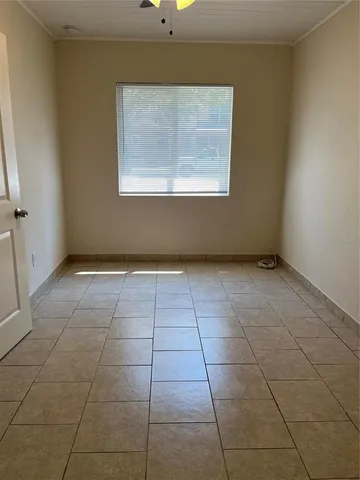 an empty room with a window