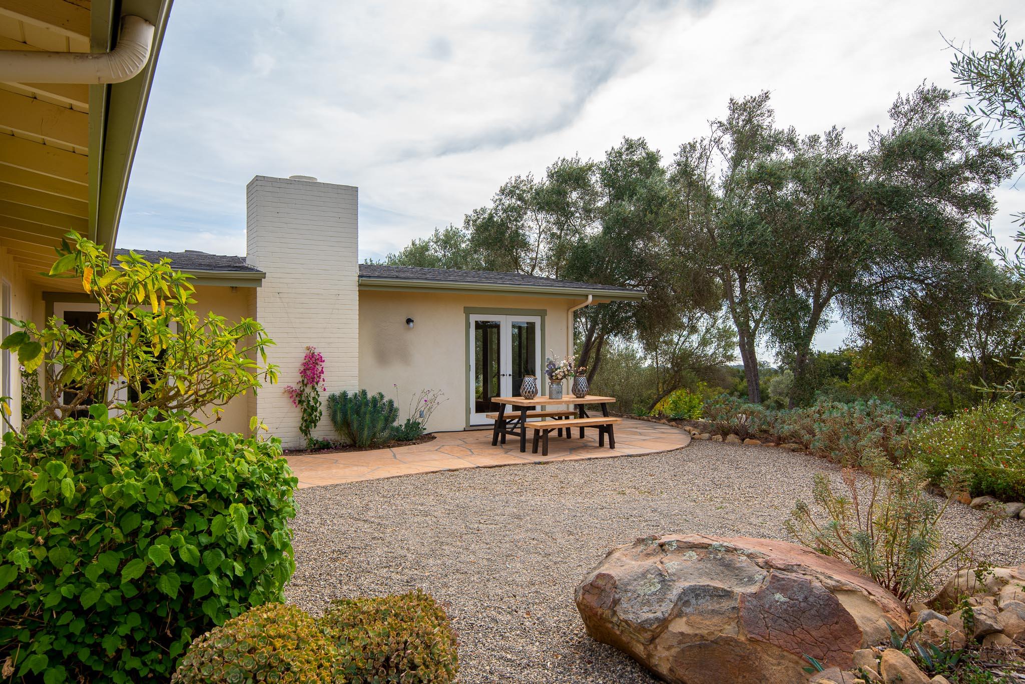 1645 Las Canoas Road Santa Barbara, CA 93105 - Photo 19 of 30 a view of a house with backyard and sitting area