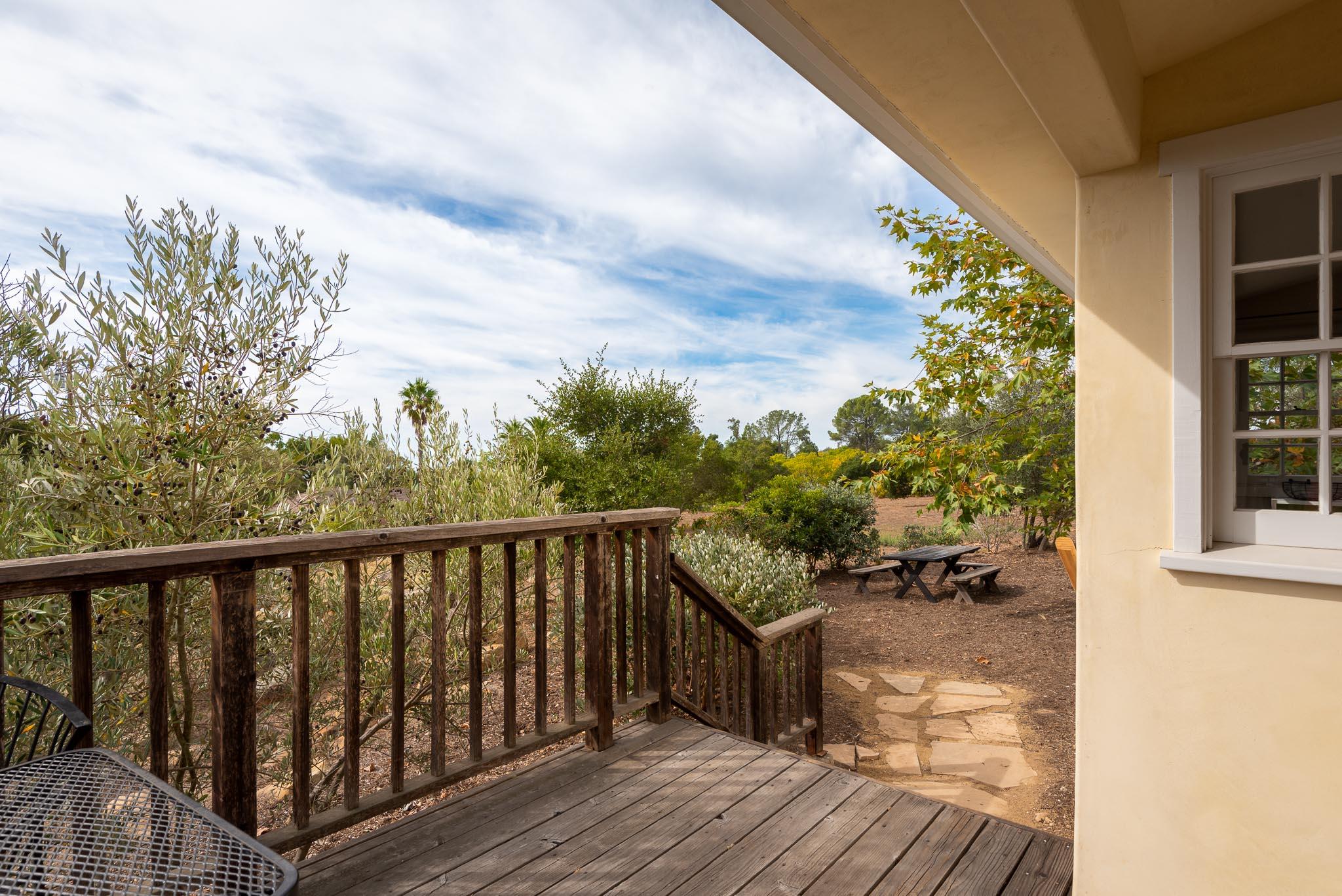 1645 Las Canoas Road Santa Barbara, CA 93105 - Photo 25 of 30 a balcony with wooden floor and fence