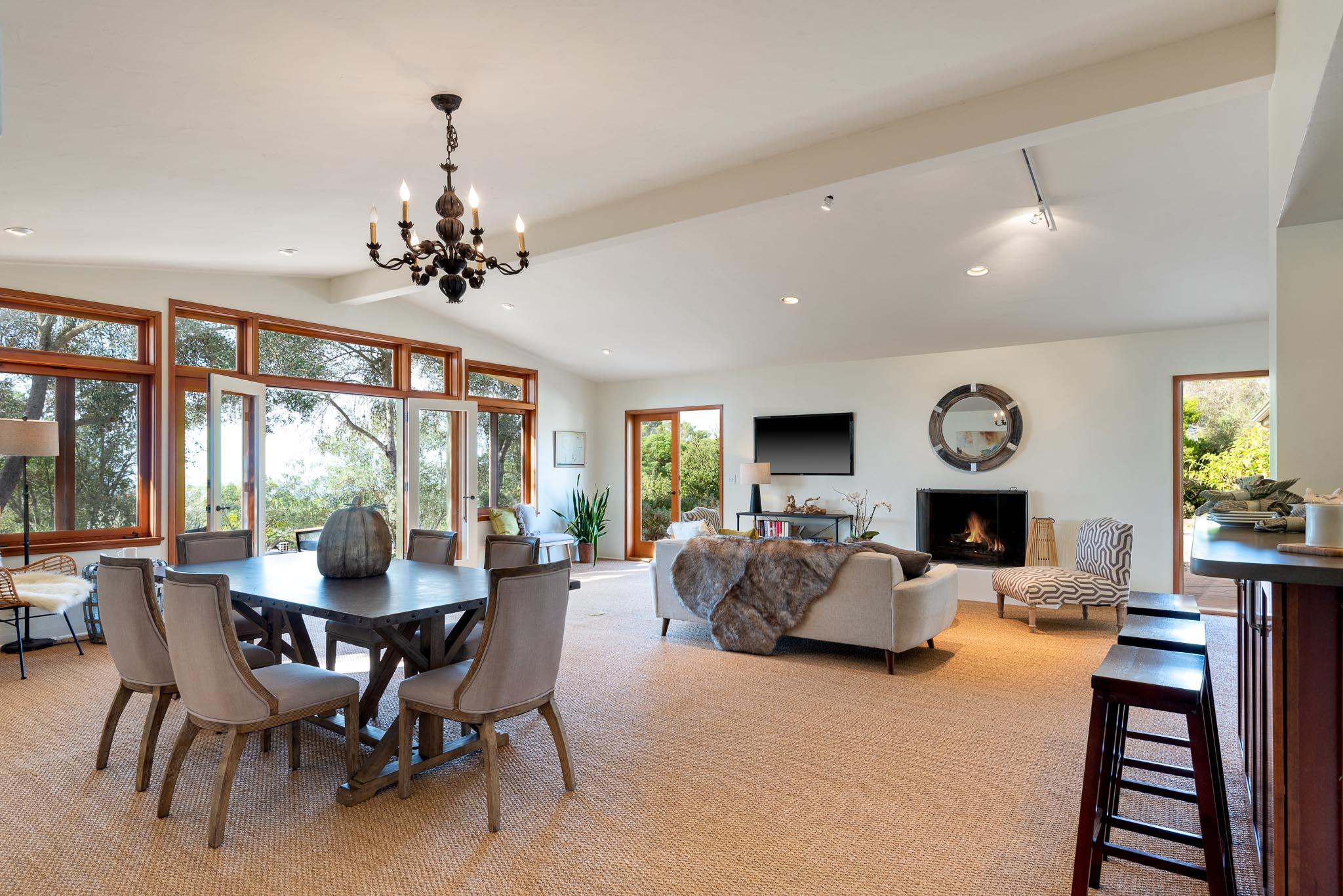 1645 Las Canoas Road Santa Barbara, CA 93105 - Photo 5 of 30 a view of a dining room with furniture window and outside view