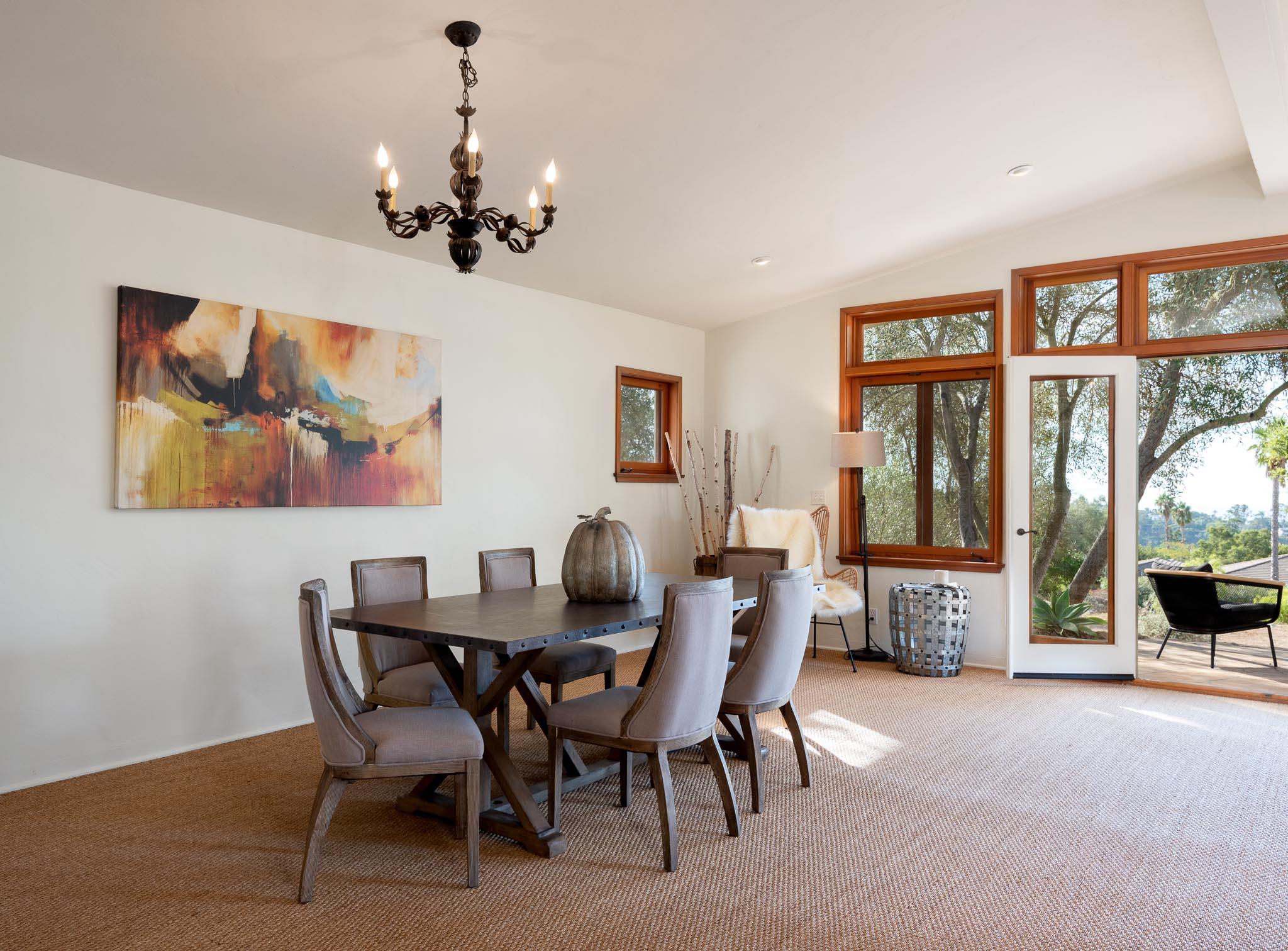 1645 Las Canoas Road Santa Barbara, CA 93105 - Photo 6 of 30 a view of a dining room with furniture window and outside view
