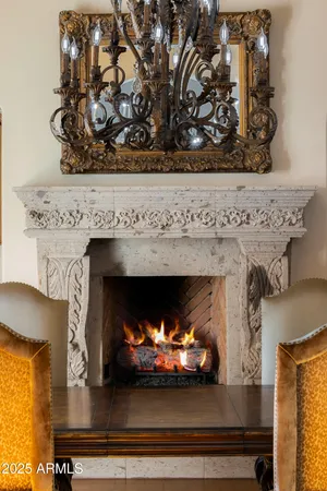 a fireplace