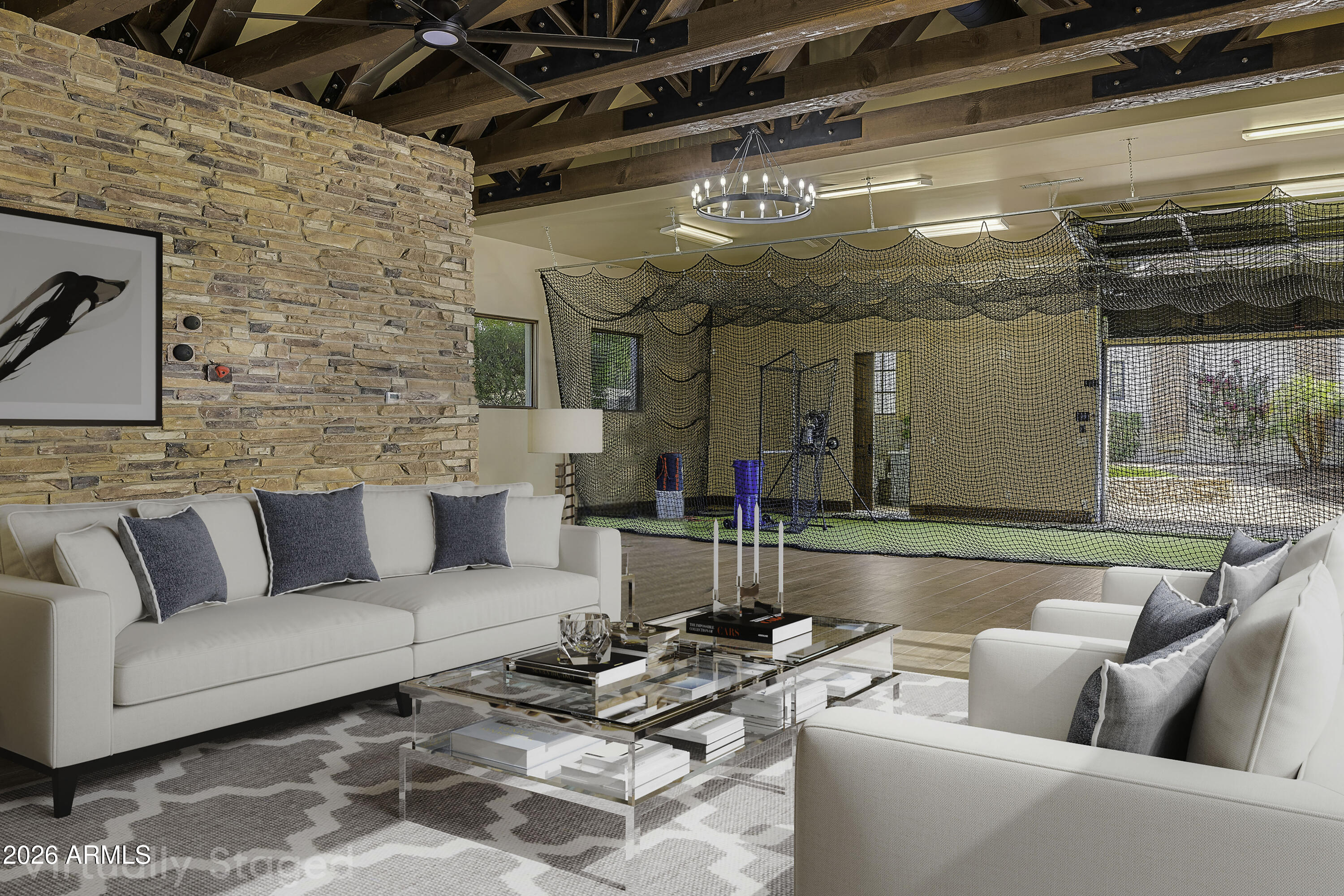 4838 East Palomino Road Phoenix, AZ 85018 - Photo 7 of 26 a living room with furniture and a chandelier