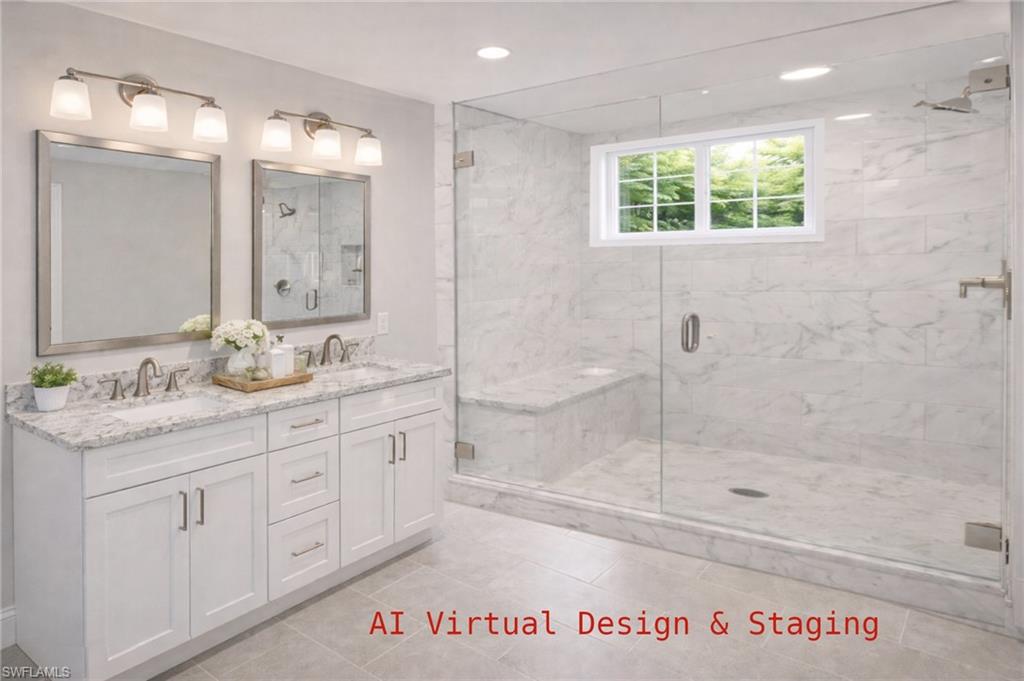 102 Siena Way, Unit 1304 Naples, FL 34119 - Photo 13 of 20 Master Bathroom using AI Virtual Design & Staging
