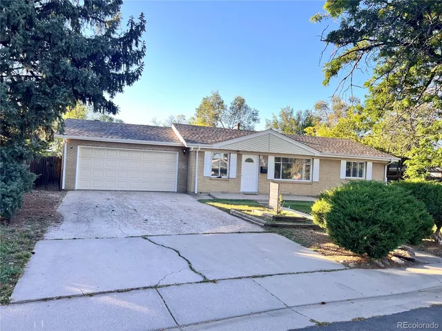 front view of a house with a patio