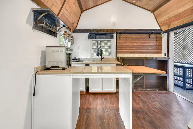 a room with storage and utility