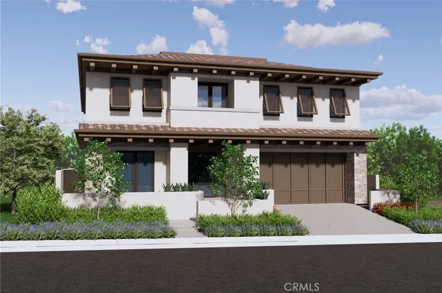 a front view of a house with garage