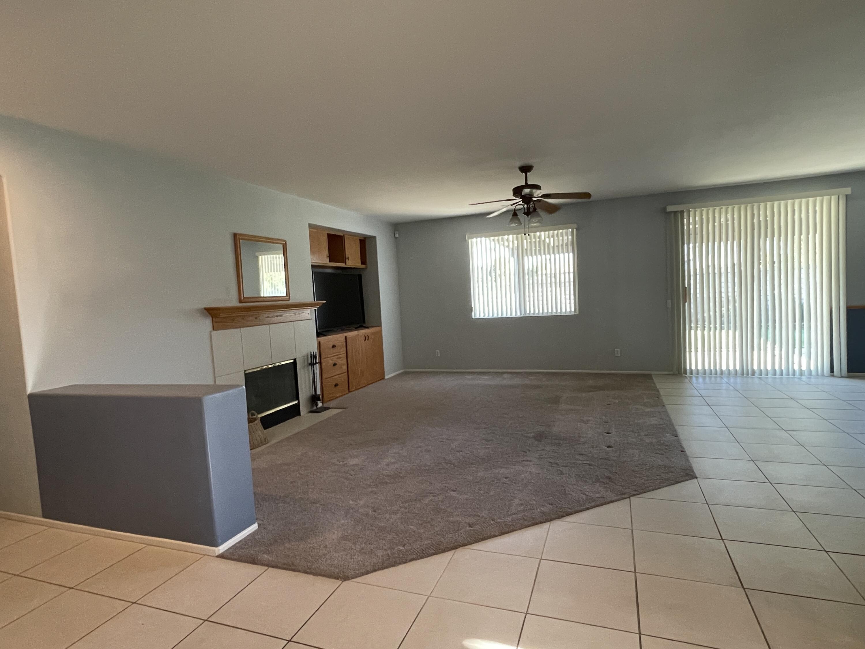 a view of a livingroom with a fireplace