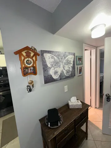 a living room with a couch and a table