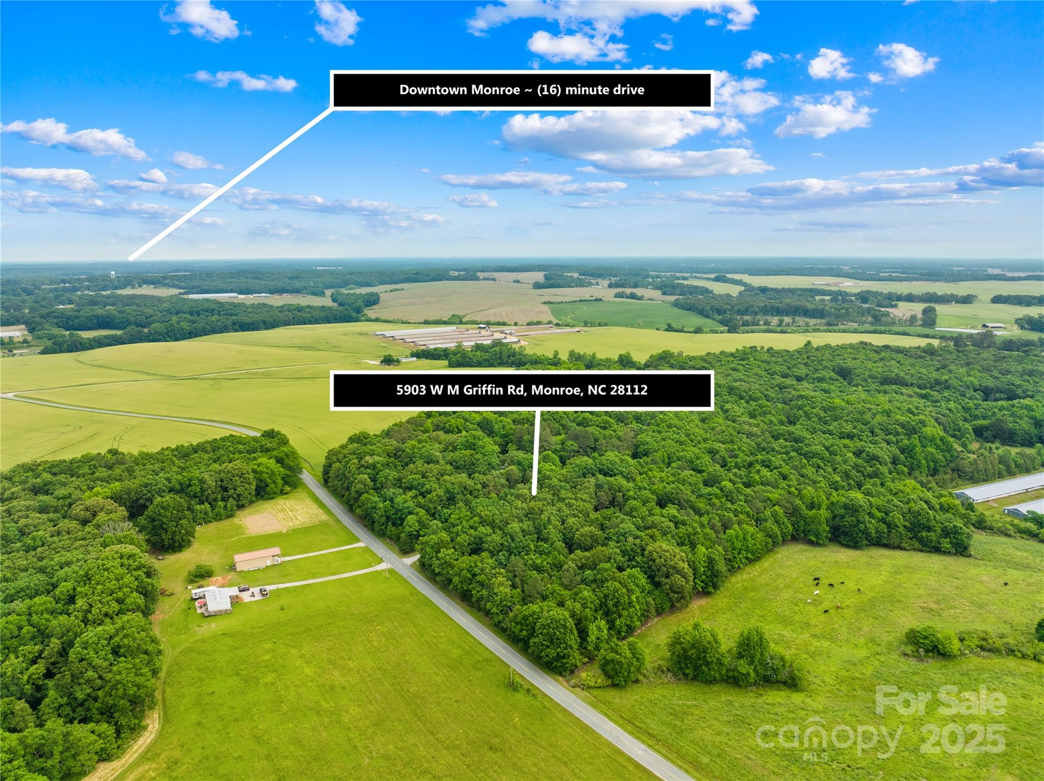 18-ac West M Griffin Road Monroe, NC 28112 - Photo 12 of 12 a view of a lake with a big yard