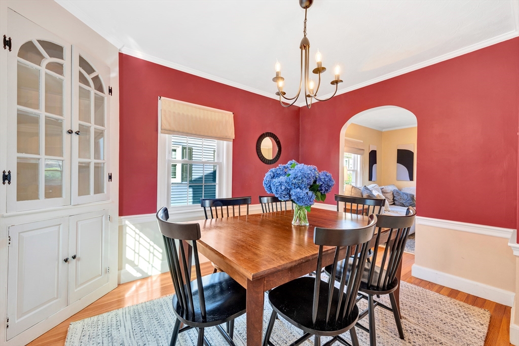 319 Appleton Street Arlington, MA 02476 - Photo 10 of 39 a view of a dining room with furniture and chandelier