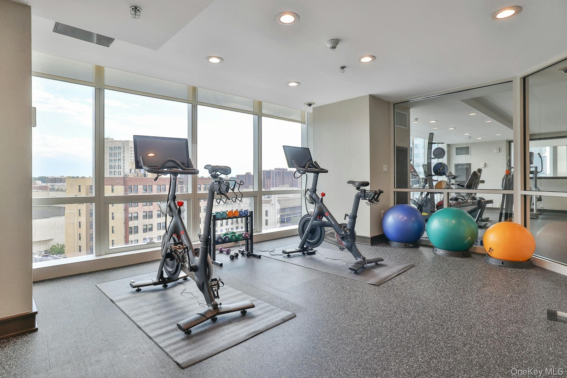 5 Renaissance Square, Unit 12A White Plains, NY 10601 - Photo 30 of 36 a view of a room with gym equipment