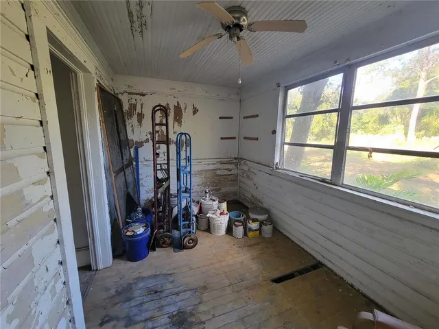 a backyard of a house