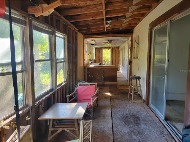 a view of backyard with green space