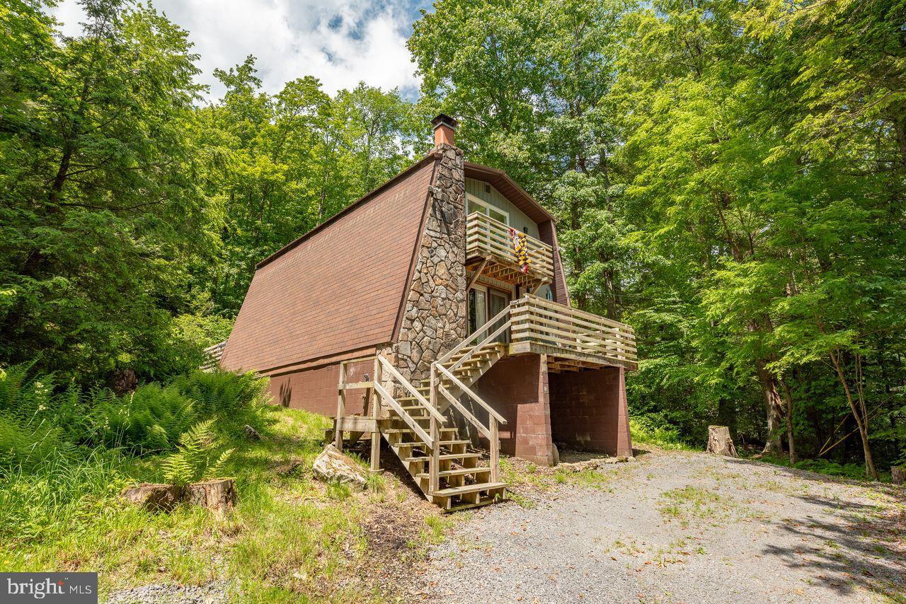 Charming retreat nestled in lush greenery.