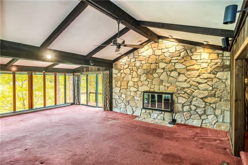 842 Bebout Road Venetia, PA 15367 - Photo 6 of 25 Carefully selected stone fireplace wall. Beautiful view