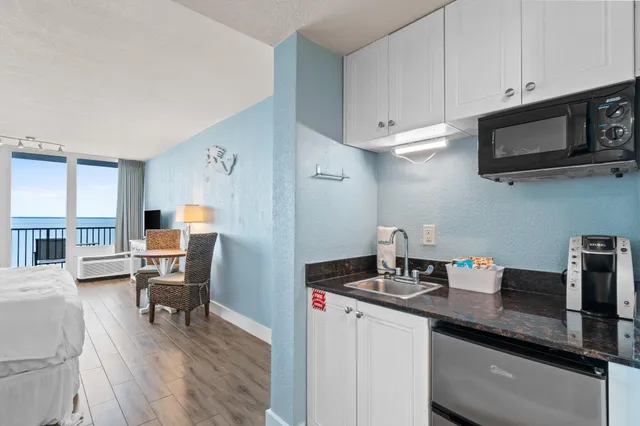 a view of a balcony with an outdoor space