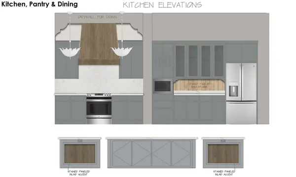 a picture of a bench in a kitchen