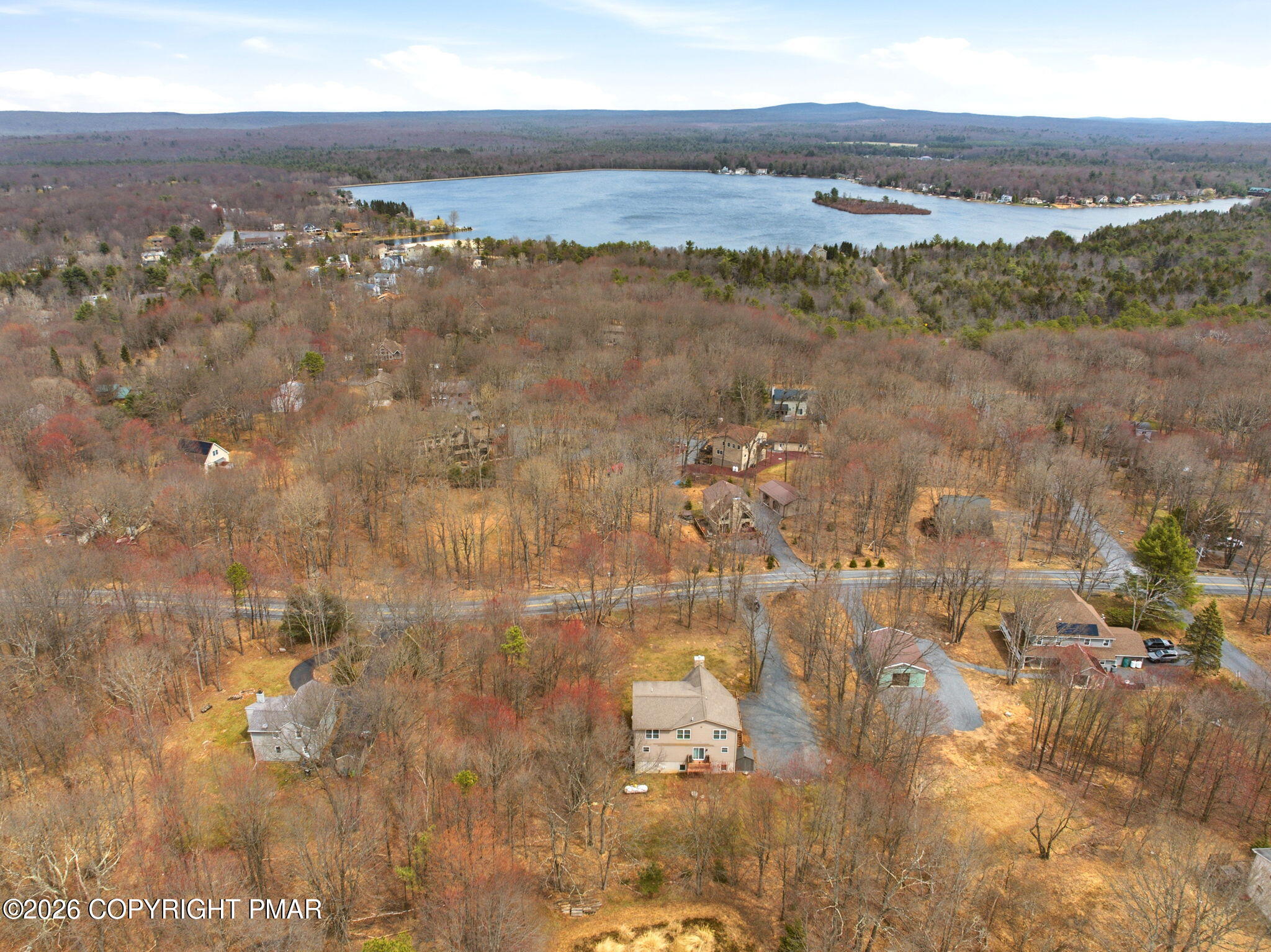 677 South Old Stage Road Albrightsville, PA 18210 - Photo 2 of 67 Aerial of Home & Proximity to Lake