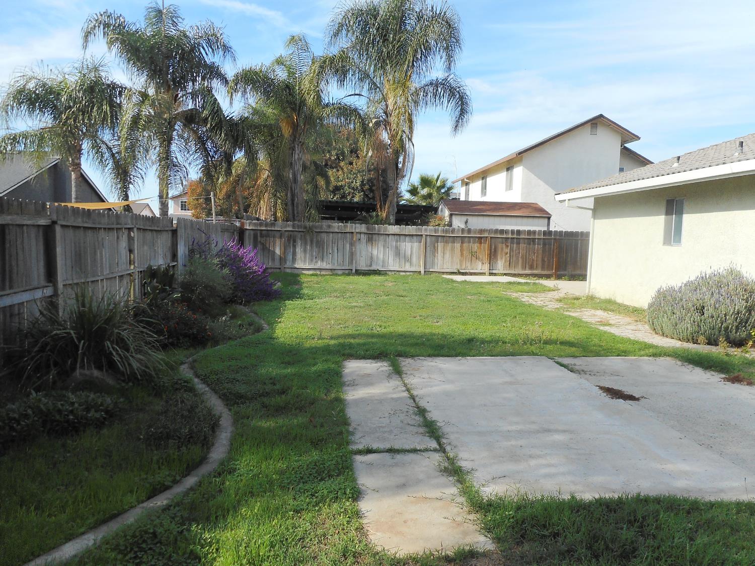 1432 Don Pedro Road Ceres, CA 95307 - Photo 41 of 56 a backyard of a house with plants and palm trees
