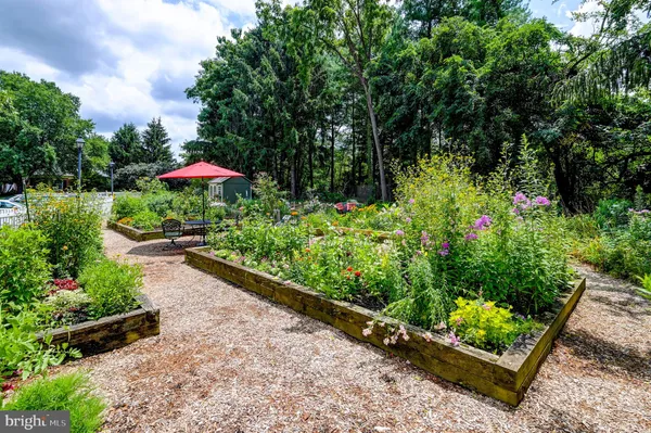 an outdoor space with lots of chairs
