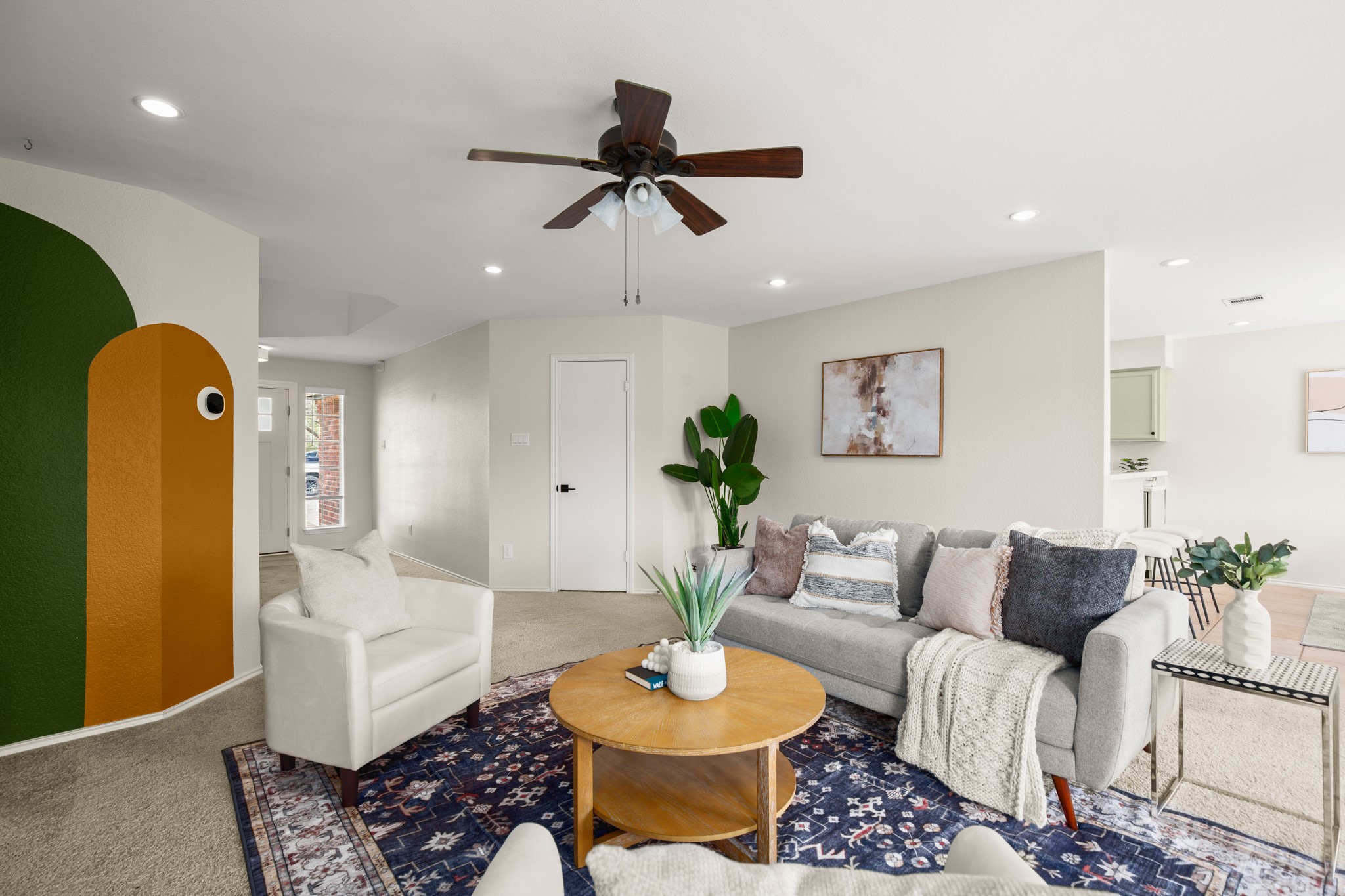 1302 Rambling Trail Cedar Park, TX 78613 - Photo 10 of 26 a living room with furniture and a potted plant