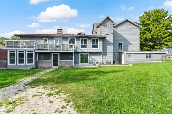 a view of a yard in front of a house